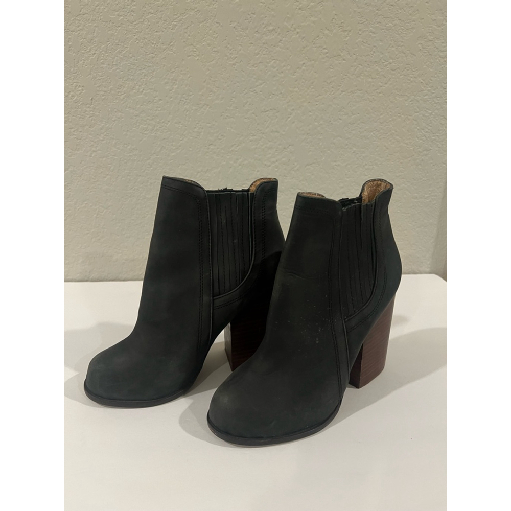 Jeffrey Campbell Knock-Out Black Ankle Boots